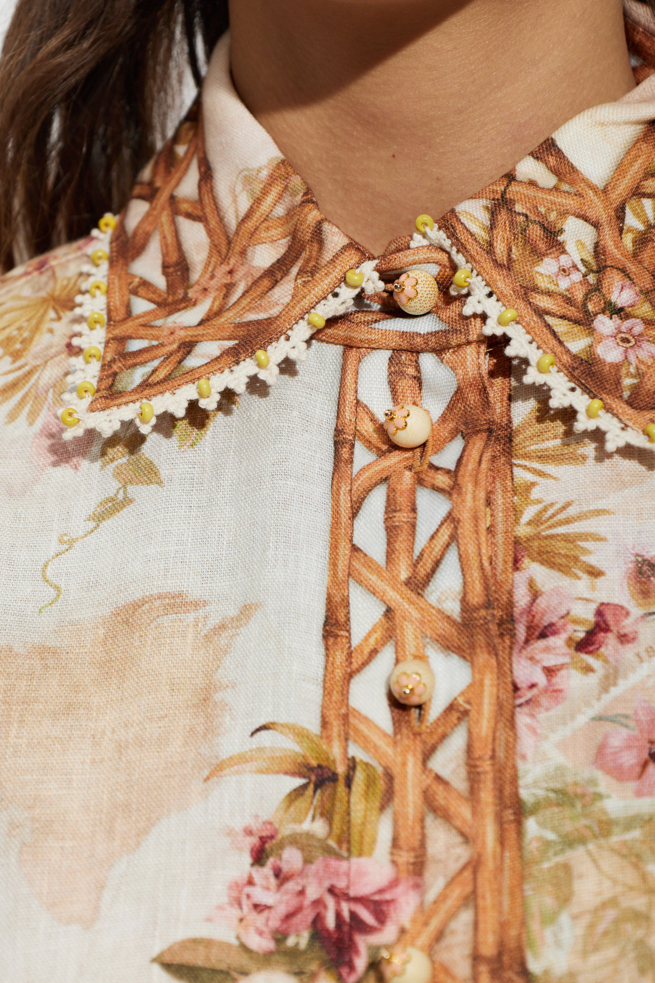 Zimmermann Linen shirt with print | Women's | Vitkac